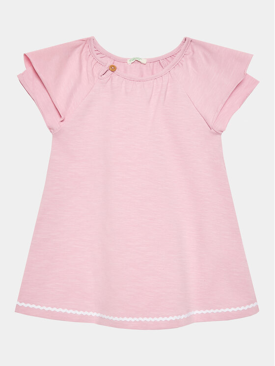 United Colors Of Benetton United Colors Of Benetton Ежедневна рокля 3LHAAV006 Розов Regular Fit