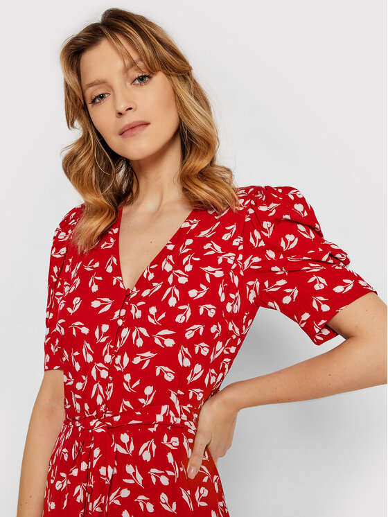 Lauren Ralph Lauren Robe chemise 200851981001 Rouge Regular Fit Modivo.fr