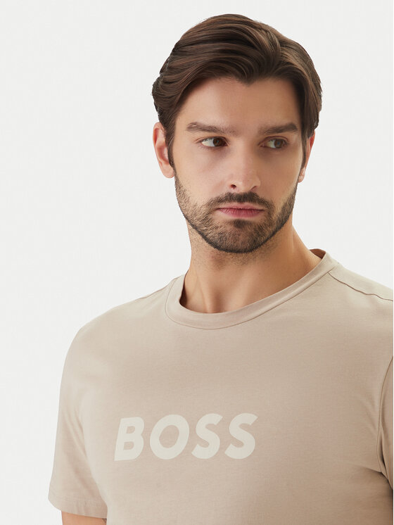 BOSS BOSS Póló 50491706 Bézs Regular Fit