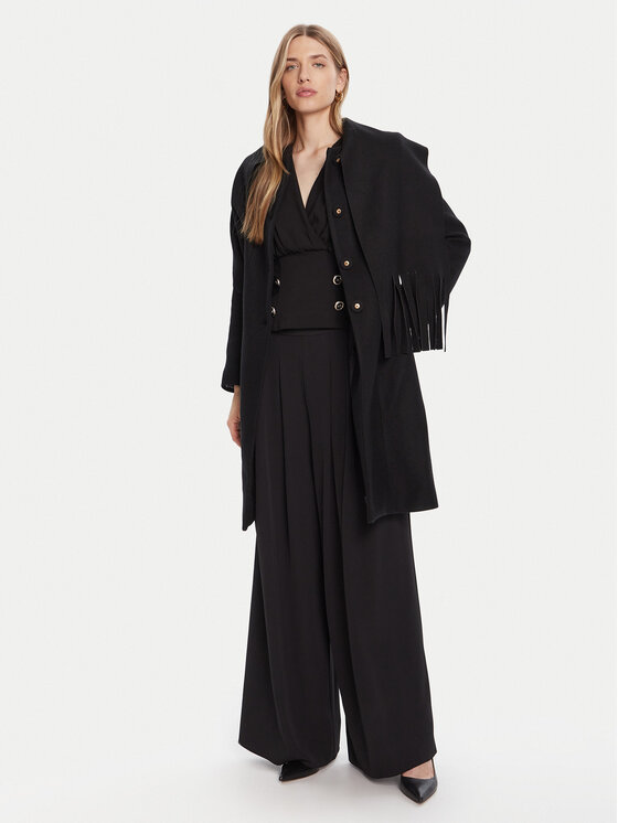 Rinascimento Rinascimento Wollmantel CFC0125616003 Schwarz Regular Fit