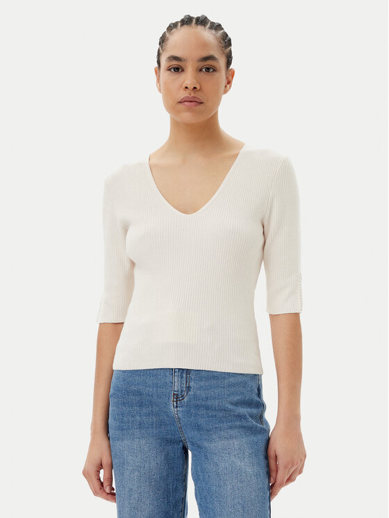 Morgan Morgan Pulover 251-MCHAMPI Bej Slim Fit