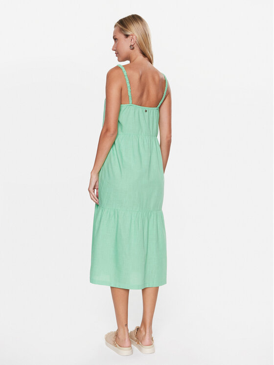 Roxy Roxy Φόρεμα καλοκαιρινό ERJWD03699 Πράσινο Regular Fit