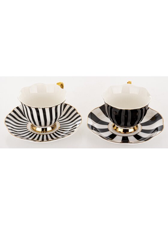 MIAhome MIAhome Komplet filiżanek ze spodkami w pudełku 90 ml BETTY ESPRESSO Czarny