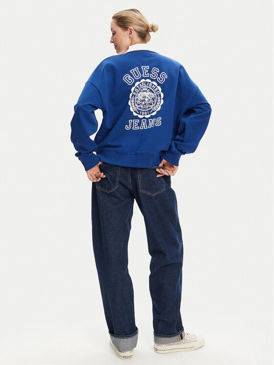 Guess Jeans Guess Jeans Džemperis W5YQ16 K68I4 Mėlyna Oversize