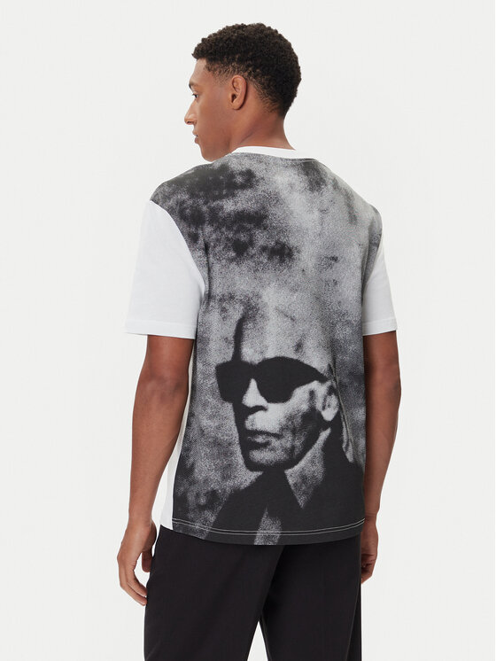 Karl Lagerfeld Jeans Karl Lagerfeld Jeans T-krekls A4M17030 Balts Relaxed Fit
