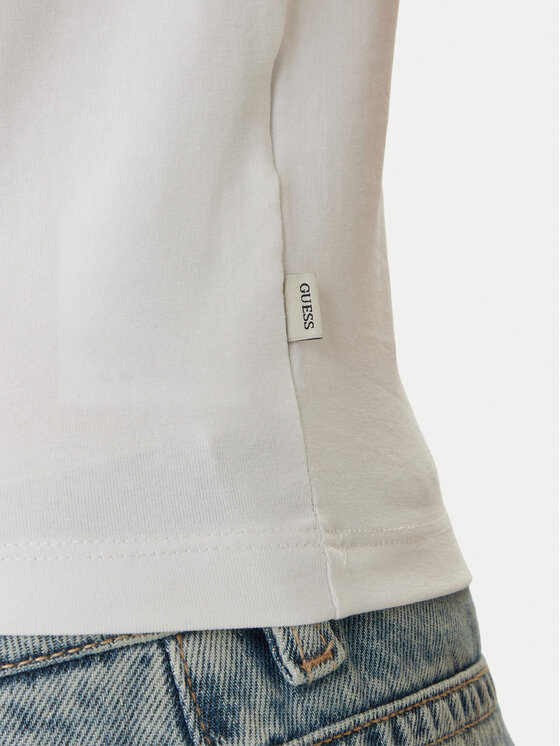 Guess Jeans Guess Jeans T-Shirt W6GI07 J1314 Biały Regular Fit