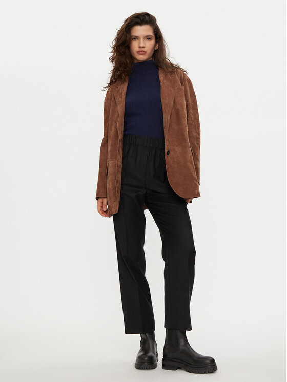 Weekend Max Mara Weekend Max Mara Pantaloni di tessuto Hateley 2425136052 Nero Regular Fit