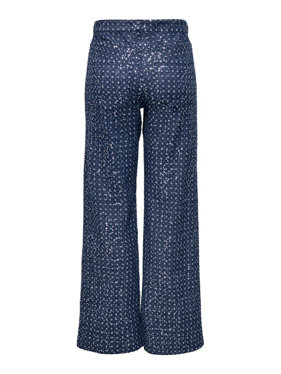 ONLY ONLY Auduma bikses Evita 15362397 Tumši zils Wide Leg