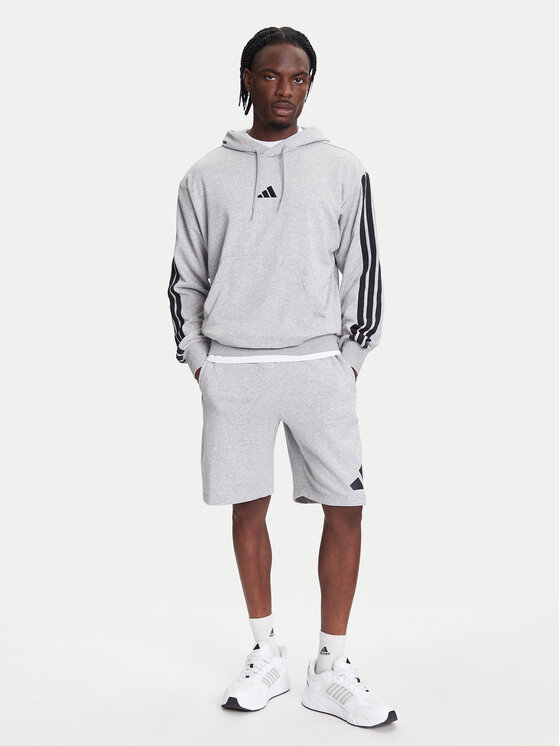 adidas adidas Mikina Essentials 3-Stripes JD1871 Sivá Regular Fit