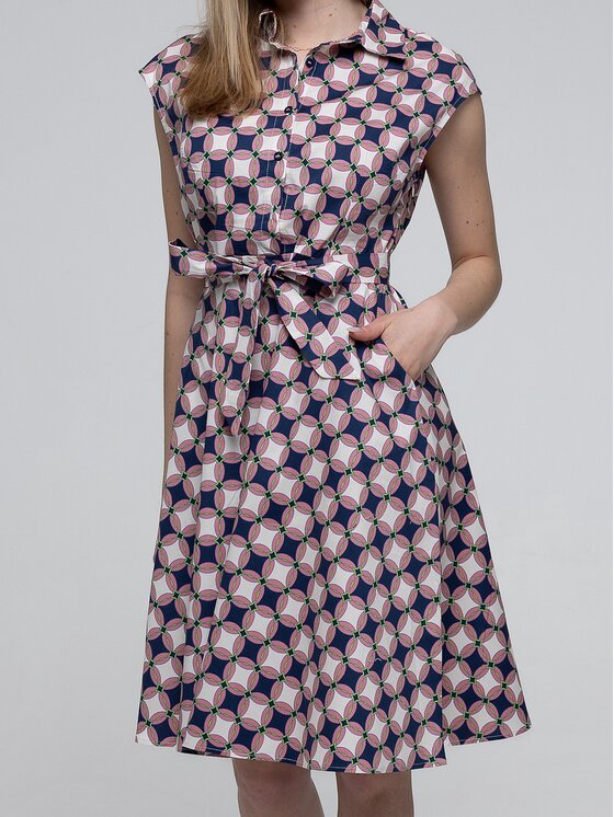 Perso Perso Letné šaty RBE265381F Ružová Regular Fit