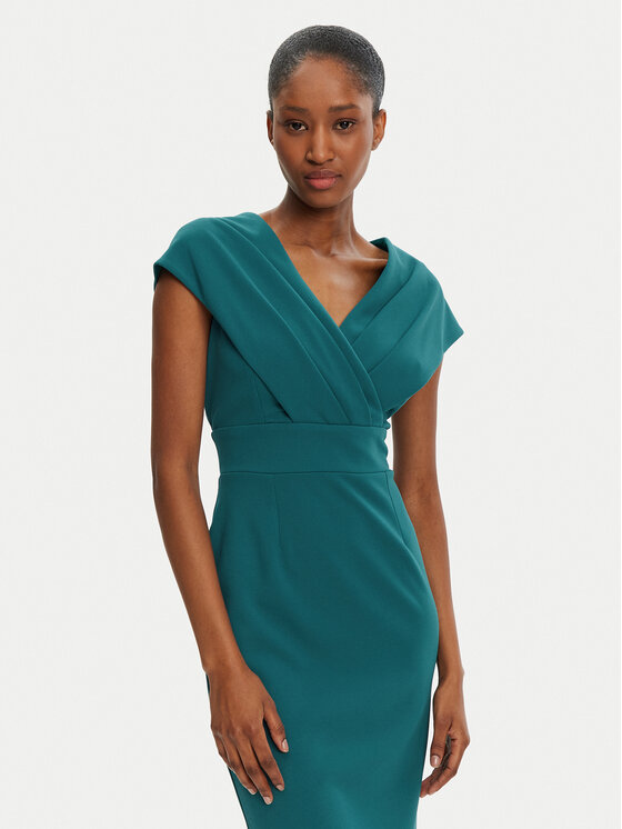 Rinascimento Rinascimento Rochie cocktail CFC0122760003 Verde Regular Fit