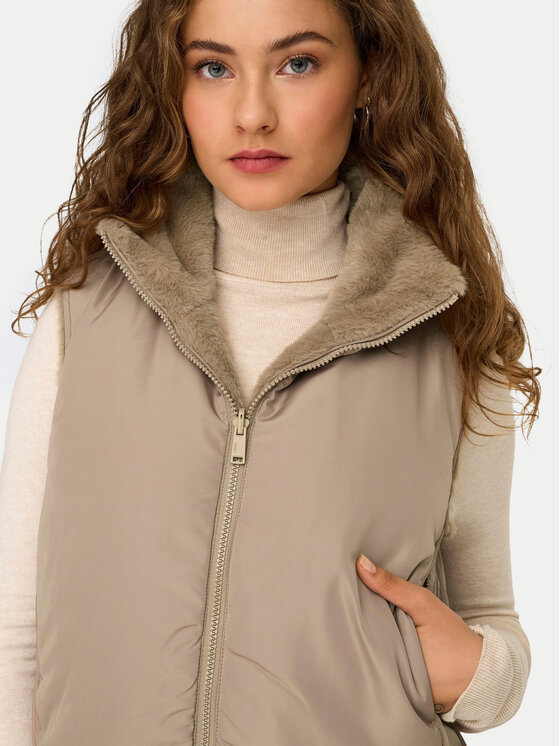 ONLY ONLY Bodywarmer Dana 15348986 Beige Regular Fit