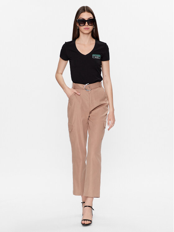 Guess Guess T-Shirt W3YI38 J1314 Μαύρο Slim Fit