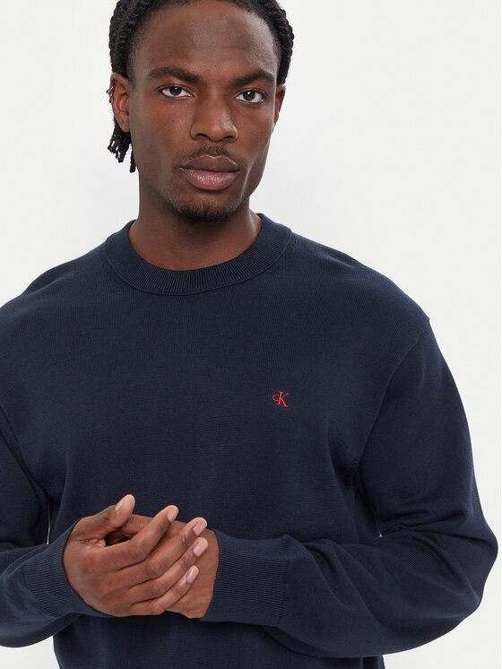 Calvin Klein Jeans Calvin Klein Jeans Pulover LV04RC309G Mornarsko modra Regular Fit
