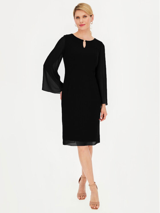 Potis & Verso Potis & Verso Sukienka elegancka Gabriella Czarny Slim Fit