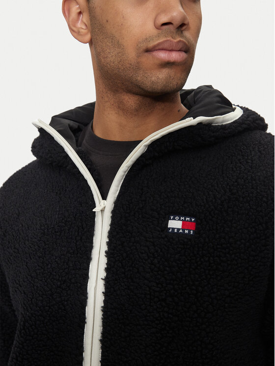 Tommy Jeans Tommy Jeans Μπουφάν μεταβατικό Teddy DM0DM19224 Μαύρο Regular Fit