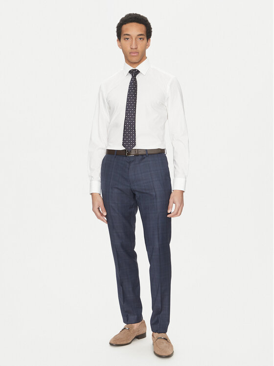 BOSS BOSS Koszula Hank 50532804 Biały Slim Fit