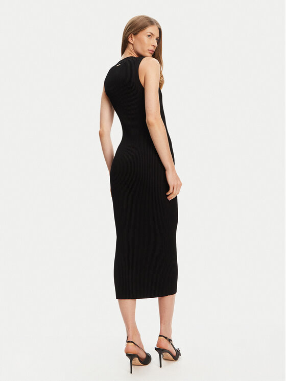 MICHAEL Michael Kors MICHAEL Michael Kors Džemper haljina MT5832533D Crna Slim Fit