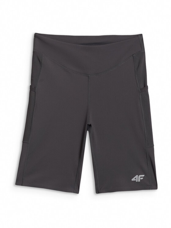 4F 4F Legginsy RUNNING Szary ciemny Slim Fit