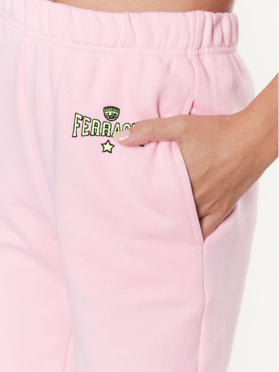 Chiara Ferragni Chiara Ferragni Sportinės kelnės 74CBAT01 Rožinė Regular Fit