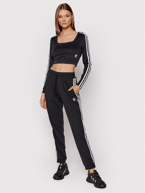 Blusa adicolor Classics H37765 Nero Fitted Fit