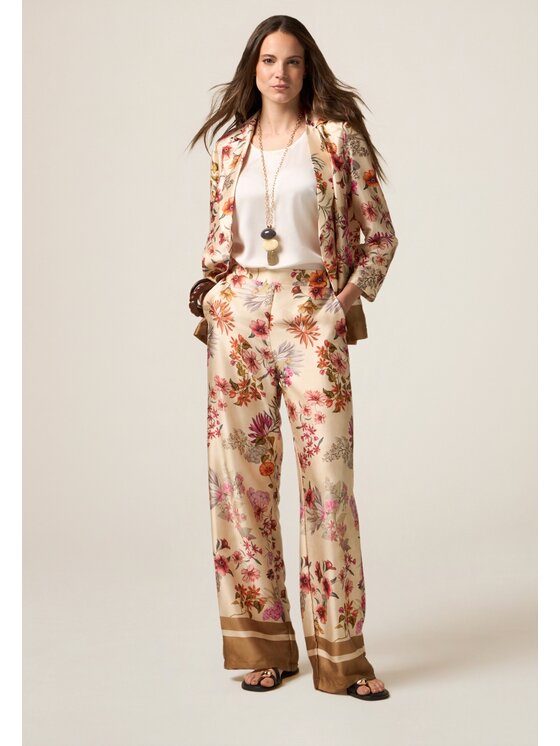 Oltre Oltre Pantaloni di tessuto P007J002461N0R2 Écru Baggy Fit