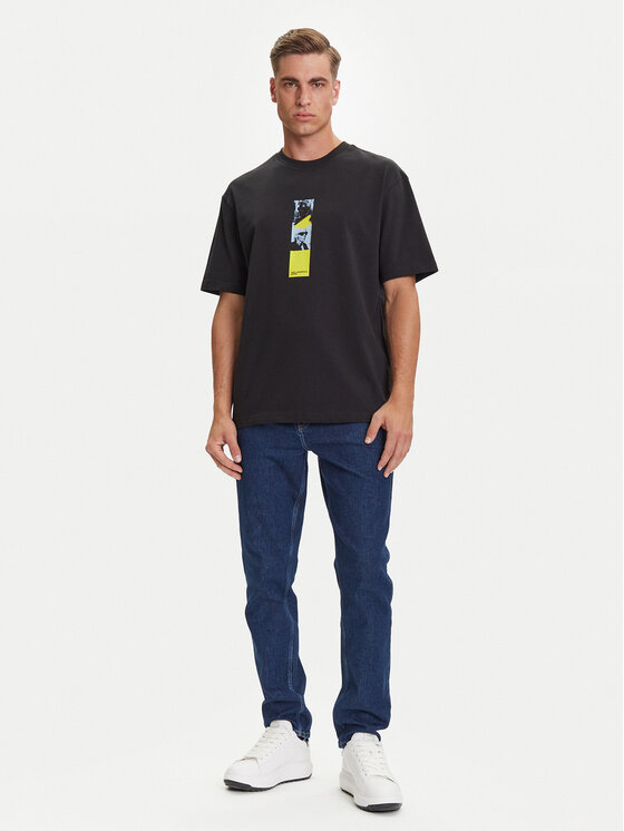 Karl Lagerfeld Jeans Karl Lagerfeld Jeans T-Shirt A3M17036 Czarny Relaxed Fit
