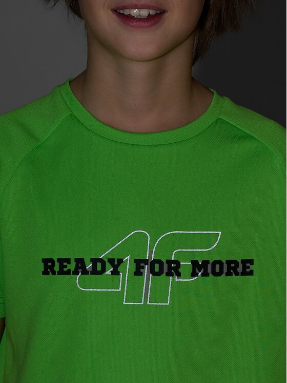 4F 4F T-shirt 4FJRSS26TFTSM2391-45S Verde Regular Fit