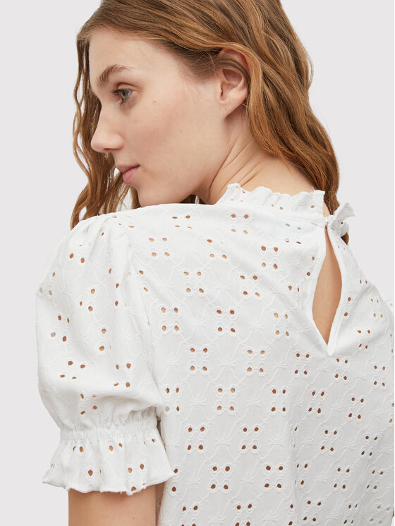 Vila Vila Halenka Kawa 14070251 Bílá Regular Fit