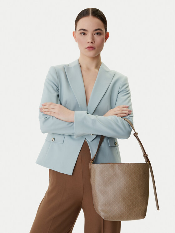 Calvin Klein Calvin Klein Rankinė Emblem Aop Medium Bucket LV04F3365G Smėlio