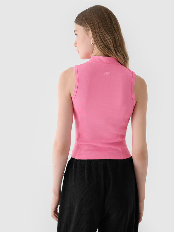 4F 4F Top 4FRAW24TSLEF182-54S Rosa Slim Fit