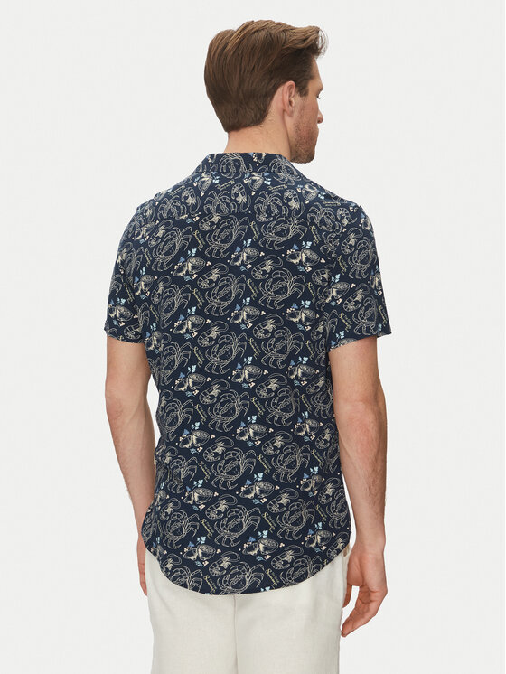Blend Blend Koszula 20718227 Granatowy Regular Fit