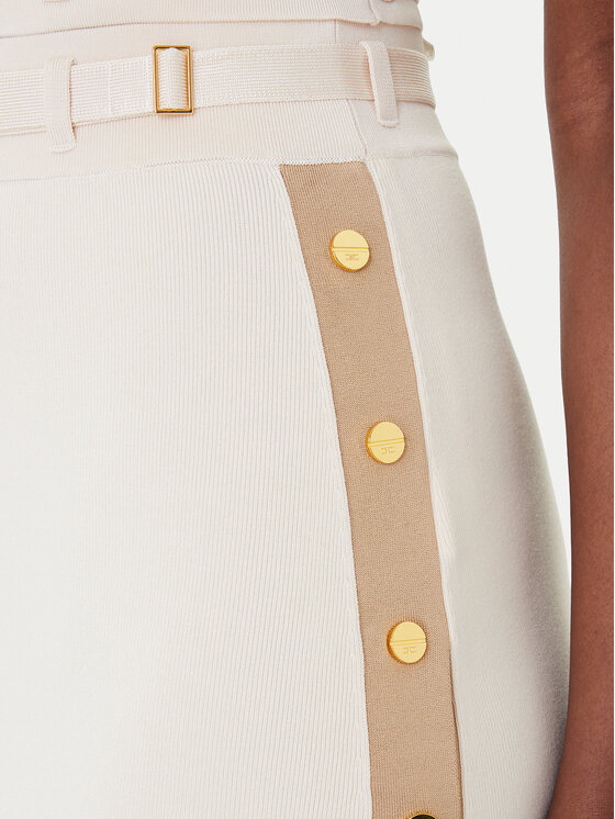 Elisabetta Franchi Elisabetta Franchi Spódnica midi GK-27S-61E2-V340 Beżowy Regular Fit