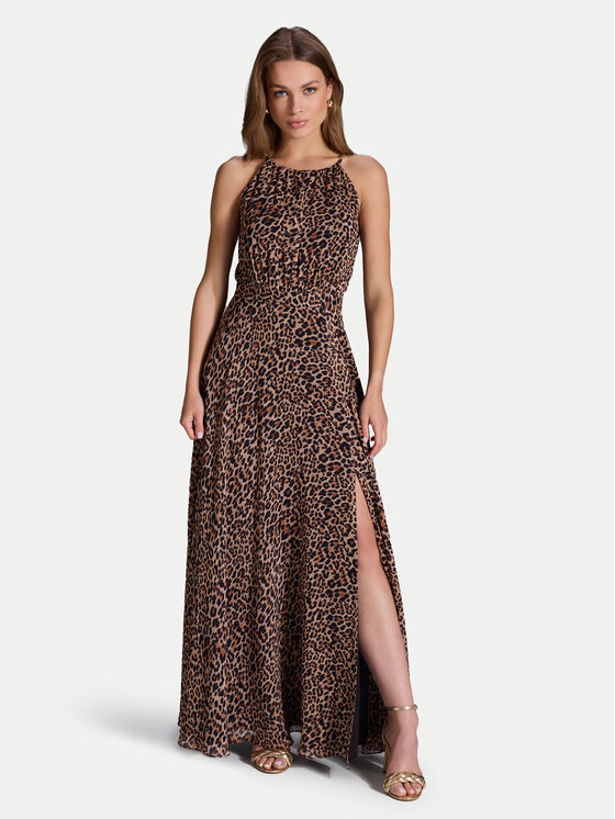Swing Swing Večerna obleka 5AI15400 Rjava Regular Fit