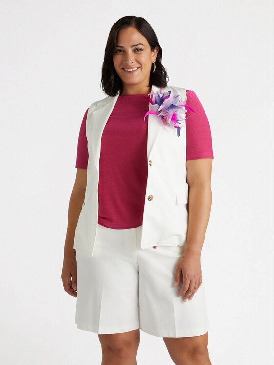 Fiorella Rubino Fiorella Rubino Giacca outdoor L035T000054N011 Bianco Slim Fit