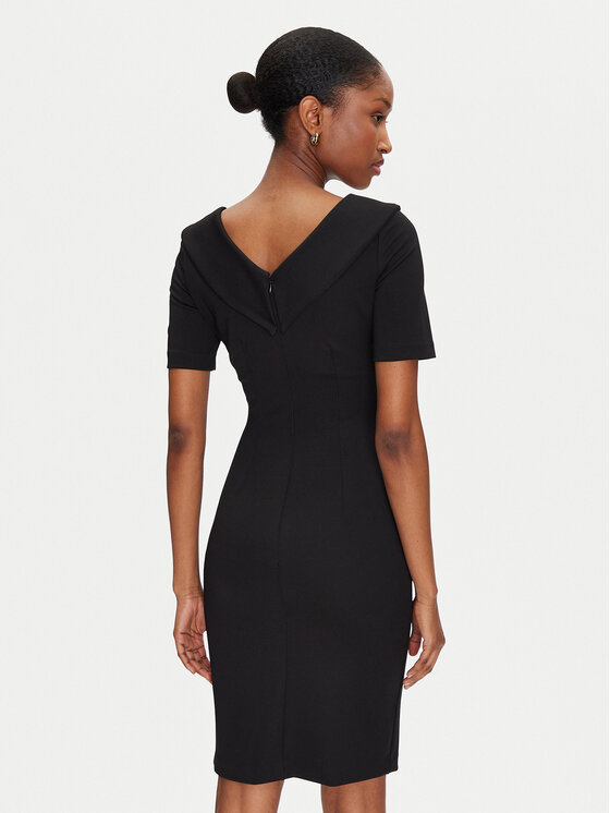 Rinascimento Rinascimento Rochie cocktail CFC0122560003 Negru Slim Fit