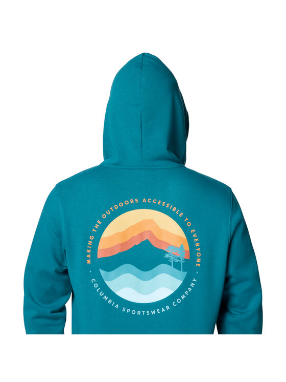 Columbia Columbia Felpa Columbia Columbia Trek Graphic Hoodie Verde Regular Fit