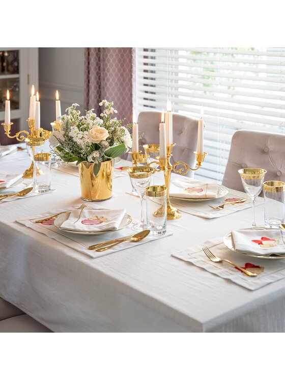 Roseberry Home Roseberry Home Obrus Goldenline Biały