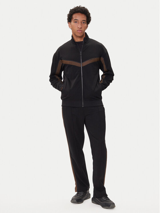 HUGO HUGO Majica dugih rukava Dingmoor 50542833 Crna Regular Fit
