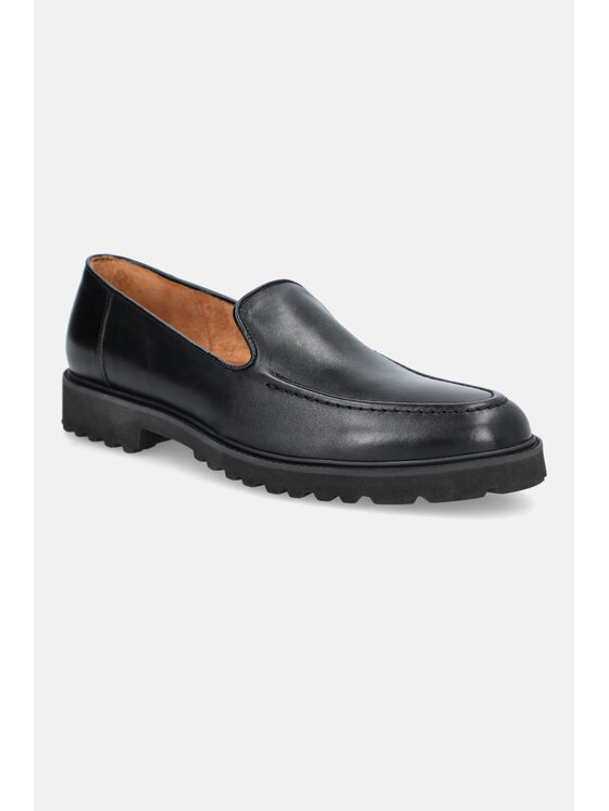 Loafersy Lancerto, Rozmiar 44, Czarne, Buty Loafersy Ellon Czarne BT104124000013