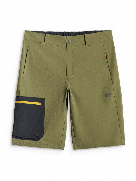 4F 4F Szorty sportowe TREKKING Khaki Regular Fit