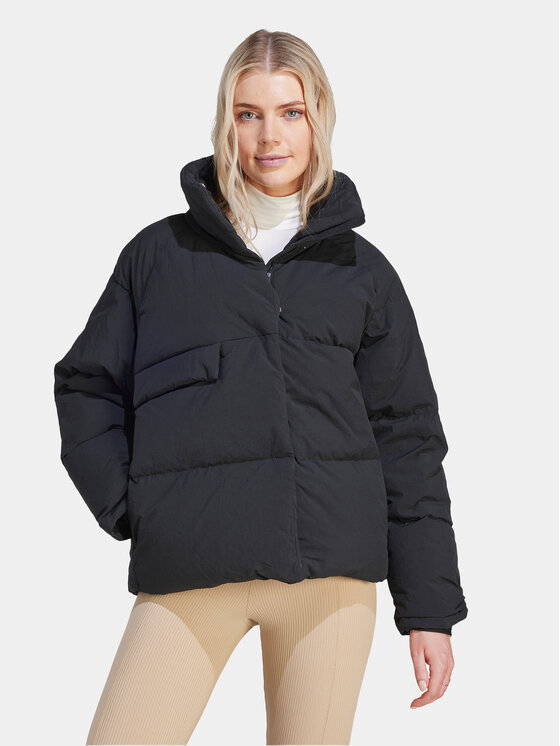 adidas Giubbotto piumino Big Baffle IK3166 Nero Loose Fit, taglia : L