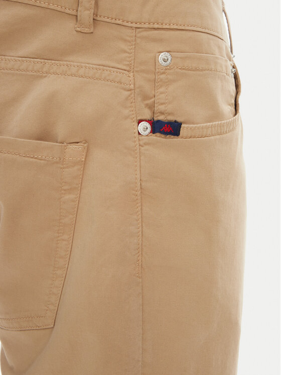 Kappa Kappa Medžiaginės kelnės Gabardine 67117PW Smėlio Regular Fit
