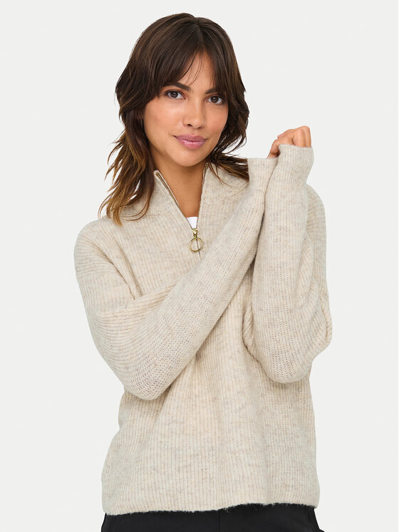 ONLY ONLY Пуловер Tokyo 15317865 Бежов Standard Fit