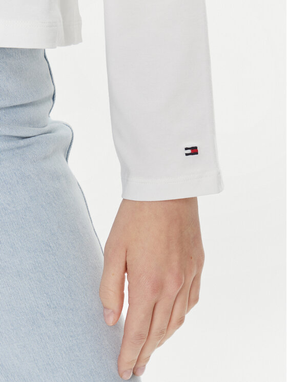 Tommy Hilfiger Tommy Hilfiger Bluse Mini Corp Logo WW0WW39784 Écru Relaxed Fit