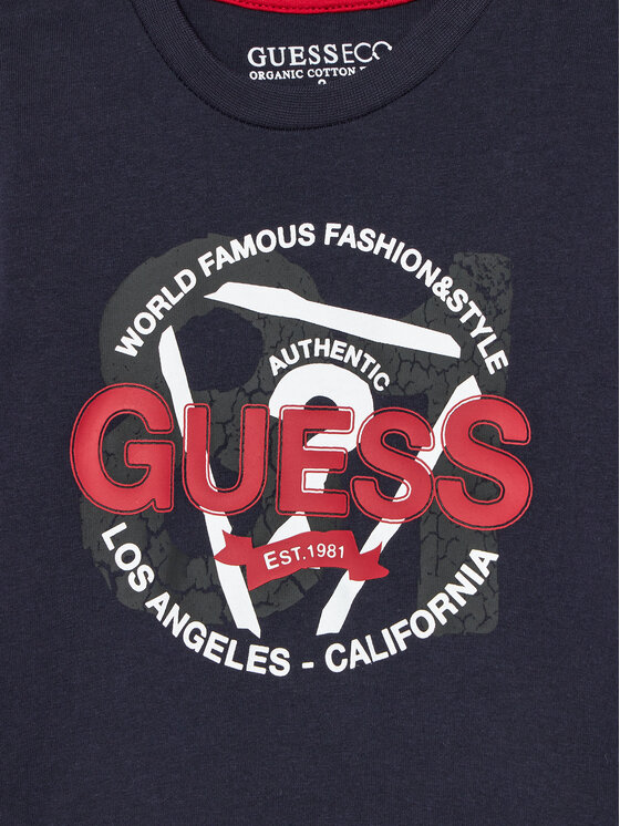 Guess Guess Majica N4BI03 I3Z14 Tamnoplava Regular Fit