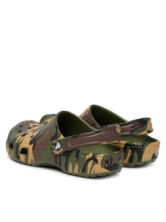 Crocs Crocs Šlepetės Classic Camouflage Clog 211879 Žalia