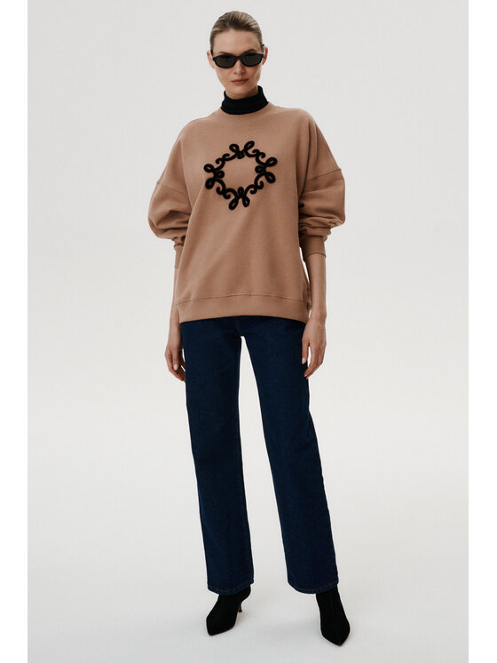 MARI PRETI MARI PRETI Felpa Onera Beige Oversize