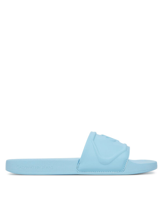 Şlapi Calvin Klein Jeans Slide Pu Hf Mg YW0YW01879 Albastru celest