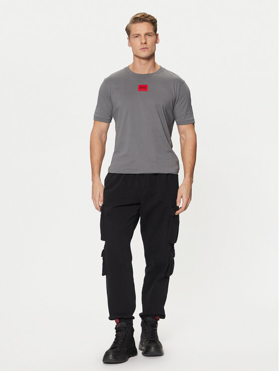 HUGO HUGO Тишърт Diragolino212 50447978 Сив Regular Fit
